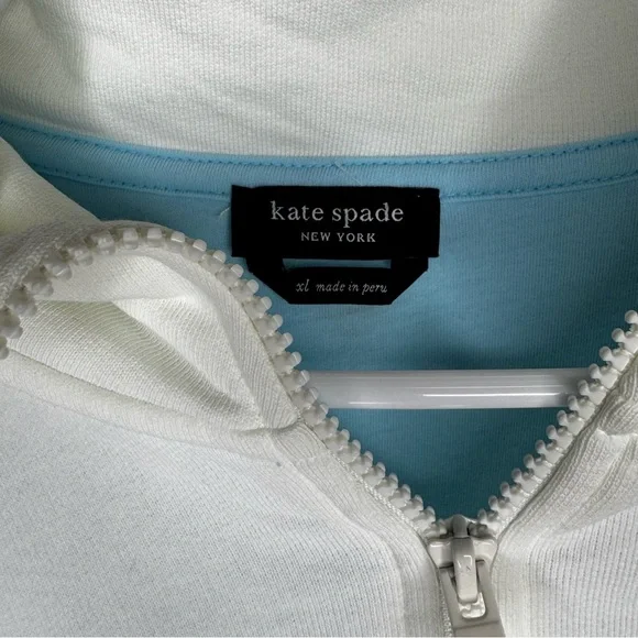 ‼️SALE‼️ Kate Spade Tennis Racquet Quarter-Zip Pullover - Picture 4 of 4